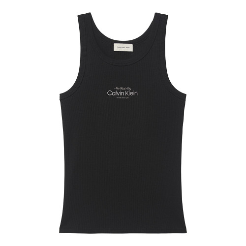 Calvin Klein Γυναικεία αμάνικη μπλούζα Slim Ribbed Cotton Tank Top